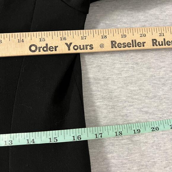 MM LaFleur Tamar Blazer Womens 2 Black Twill Longline One Button Luxury Minimal - Picture 11 of 12